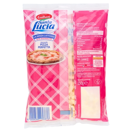 Galbani Santa Lucia la Senza Lattosio Mozzarella Pizza Perfetta 150 g